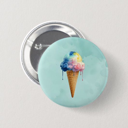 Ijs Ronde Button 5,7 Cm (Voorkant /achterkant)