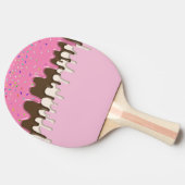 IJs roze glazuur snoep strooit ijsvorming Tafeltennisbatje (Zijkant)