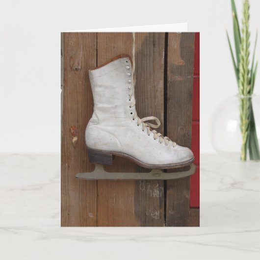 IJs Schaats, Kerst Feestdagen Kaart (Voorkant)