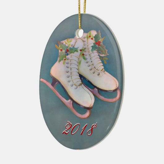 IJs Schaatsen 2018 Keramisch Ornament (Links)
