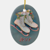 IJs Schaatsen 2018 Keramisch Ornament (Voorkant)