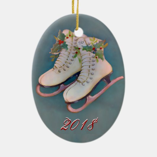 IJs Schaatsen 2018 Keramisch Ornament (Achterkant)