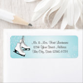 Ijs Schaatsen en sneeuwvlokken Etiket (Insitu)