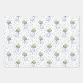 Ijs Schaatsen en sneeuwvlokken kerst Inpakpapier Vel (Voorkant 3)