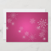 IJs Schaatsen en Sneeuwvlokken Roze Verjaardag Kaart (Achterkant)