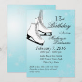 IJs Schaatsen en sneeuwvlokken verjaardag Kaart (Voorkant / Achterkant)