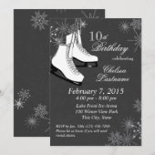 IJs Schaatsen en sneeuwvlokken verjaardag Kaart (Voorkant / Achterkant)