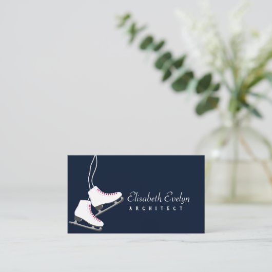  ijs schaatsen in wit ju87 visitekaartje (Staand voorkant)