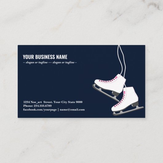 ijs schaatsen in wit ju87 visitekaartje (Achterkant)