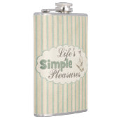 ijs schaatsen schattig wintercitaat gestreept heupfles (Rechts)