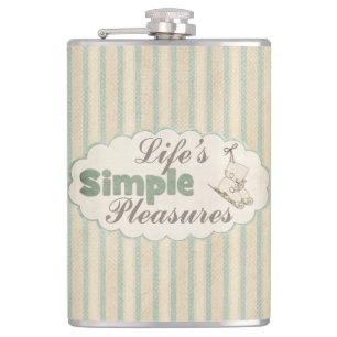 ijs schaatsen schattig wintercitaat gestreept heupfles