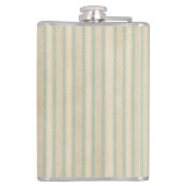 ijs schaatsen schattig wintercitaat gestreept heupfles (Achterkant)