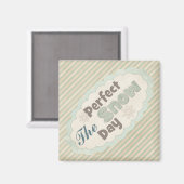  ijs schaatsen schattige wintersneeuwdag magneet (Voorkant / Achterkant)