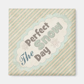  ijs schaatsen schattige wintersneeuwdag magneet (Voorkant)