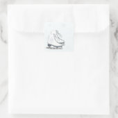 Ijs Schaatsen, sneeuwvlokken Sticker (Tas)