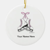 IJs Schaatsen - Vrouw Keramisch Ornament (Voorkant)