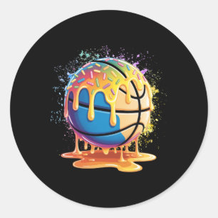 Ijs Sketll Drip Spat verf Sketll druppelen Ronde Sticker