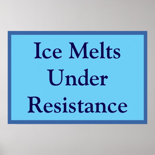 Ijs Smelt Onder Weerstand Poster (Voorkant)