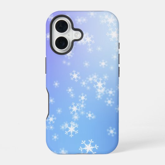 Ijs & Sneeuw Textuur iPhone 16 Hoesje (Achterkant)