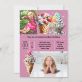IJs snoep zomer DIY foto kinder paarse Kaart (Voorkant)