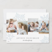 ijs | Snowdrop 4 Foto Collage Hanukkah Feestdagenkaart (Voorkant)