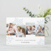ijs | Snowdrop 4 Foto Collage Hanukkah Feestdagenkaart (Staand voorkant)