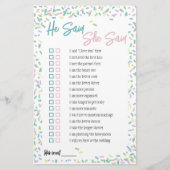 Ijs Strooi Hij Zei Zij Zei Spel Briefpapier (Voorkant)