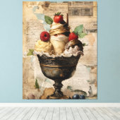 IJs Sundae Collage Canvas Afdruk (Insitu (Houten vloer))