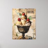 IJs Sundae Collage Canvas Afdruk (Voorkant)