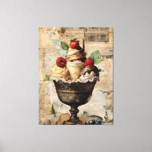 IJs Sundae Collage Canvas Afdruk