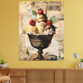 IJs Sundae Collage Canvas Afdruk (Insitu (Woonkamer))