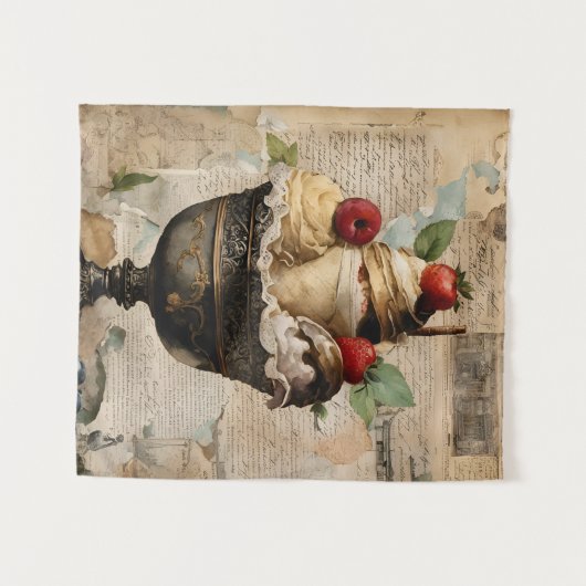 IJs Sundae Collage Wandkleed (Voorkant (horizontaal))