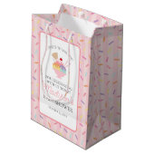 Ijs Sundae Gestrooide Baby Shower Favoren Medium Cadeauzakje (Achterkant Gekanteld)