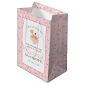 Ijs Sundae Gestrooide Baby Shower Favoren Medium Cadeauzakje (Voorkant Gekanteld)