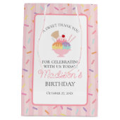 Ijs Sundae Hier is de Schep Verjaardagsfeestjes Medium Cadeauzakje (Achterkant)