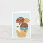 Ijs Sundae Kinderverjaardag Bedankkaart (Voorkant)