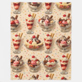 Ijs sundae premium fleece deken (Voorkant)
