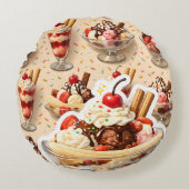 Ijs sundae premium rond kussen (Voorkant)