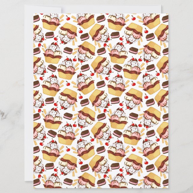 Ijs Sundae Schrapboek Papier (Voorkant)