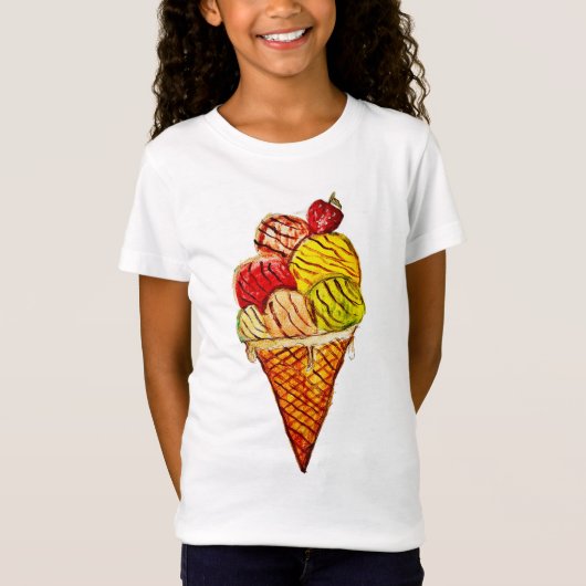 ijs t-shirt voor meisjes (Voorkant)
