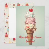 Ijs-tastische verjaardagskaart voor een ijsje kaart (Voorkant / Achterkant)