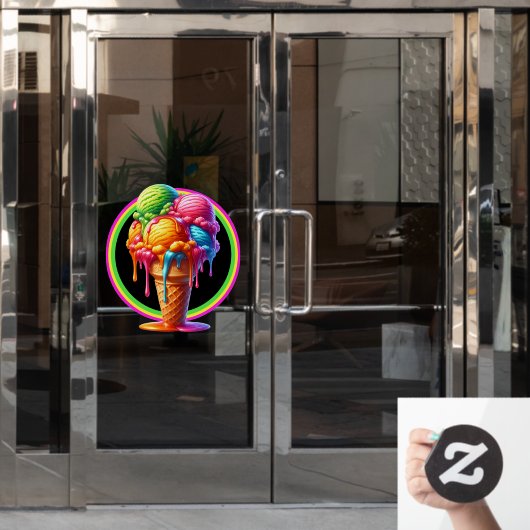 Ijs Thema - Zo Lekker! Raamsticker (Kantoordeur)