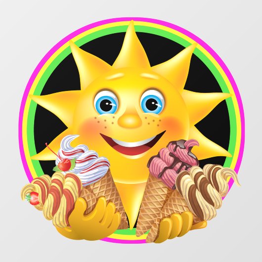 Ijs Thema - Zo Lekker! Raamsticker (Vel)