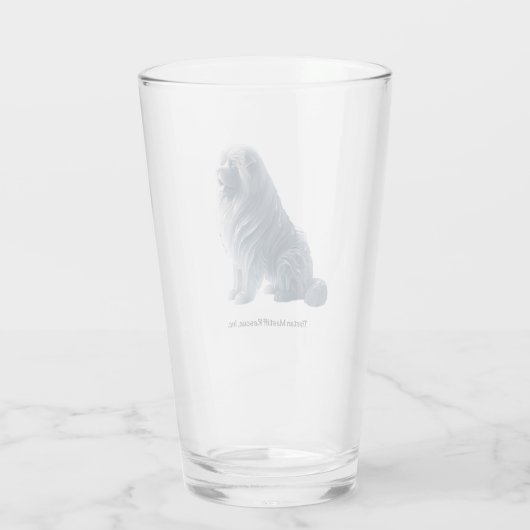 IJs Tibetaans Mastiff glas (Achterkant)