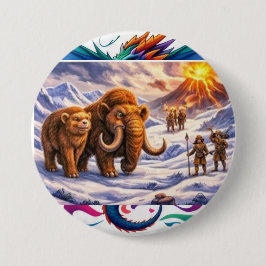 Ijs tijdperk Ontmoeting  Ronde Button 7,6 Cm
