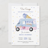 IJs truck 2 schepjes tweede verjaardag Kaart (Voorkant)