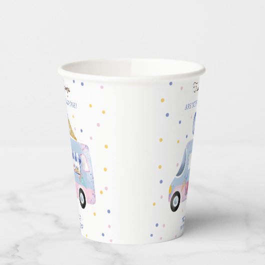 IJs truck 2 schepjes tweede verjaardag Papieren Bekers (Links)