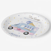 IJs truck 2 schepjes tweede verjaardag Papieren Bordje (Gekanteld)