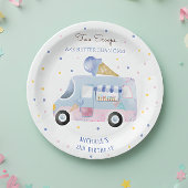 IJs truck 2 schepjes tweede verjaardag Papieren Bordje