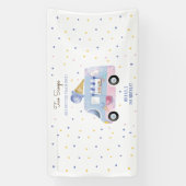 IJs truck 2 schepjes tweede verjaardag Spandoek (Verticaal)